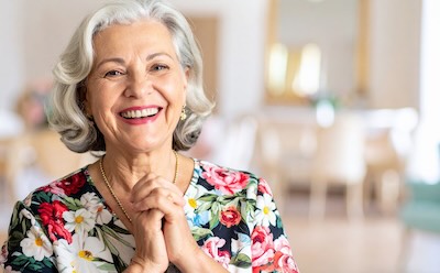 Content retired woman